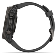 Load image into Gallery viewer, Garmin fenix 8 - 43mm AMOLED Sapphire Carbon gray DLC titanium with black/pebble gray silicone band
