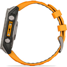 Load image into Gallery viewer, Garmin fenix 8 - 47mm AMOLED Sapphire Titanium with spark orange/graphite silicone band