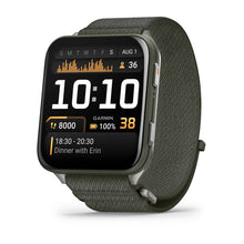 Load image into Gallery viewer, Garmin Venu X1 - Moss w/titanium caseback &amp; moss ComfortFit nylon band