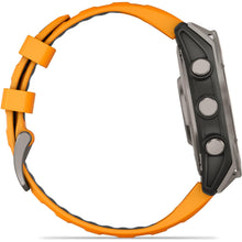 Load image into Gallery viewer, Garmin fenix 8 - 47mm AMOLED Sapphire Titanium with spark orange/graphite silicone band