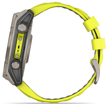 Load image into Gallery viewer, Garmin fenix 8 - 51mm Solar Sapphire Titanium with amp yellow/graphite silicone band
