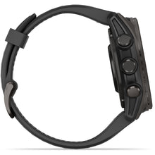 Load image into Gallery viewer, Garmin fenix 8 - 43mm AMOLED Sapphire Carbon gray DLC titanium with black/pebble gray silicone band