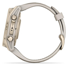 Load image into Gallery viewer, Garmin fenix 8 - 43mm AMOLED Sapphire Soft gold with fog gray/dark sandstone silicone band