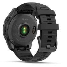 Load image into Gallery viewer, Garmin fenix E – 47 mm AMOLED Slate gray steel with black silicone band