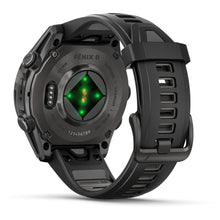 Load image into Gallery viewer, Garmin fenix 8 - 43mm AMOLED Sapphire Carbon gray DLC titanium with black/pebble gray silicone band