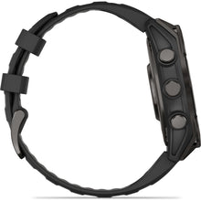 Load image into Gallery viewer, Garmin fenix 8 - 47mm AMOLED Sapphire Carbon gray DLC titanium with black/pebble gray silicone band