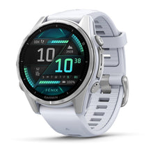Load image into Gallery viewer, Garmin fenix 8 - 43mm AMOLED Silver with Whitestone band
