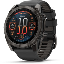 Load image into Gallery viewer, Garmin fenix 8 - 51mm AMOLED Sapphire Carbon gray DLC titanium with black/pebble gray silicone band
