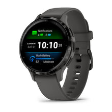 Load image into Gallery viewer, Garmin Venu 3S - Slate Stainless Steel Bezel with Pebble Grey Case and Silicone Band