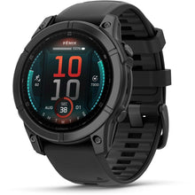 Load image into Gallery viewer, Garmin fenix E – 47 mm AMOLED Slate gray steel with black silicone band
