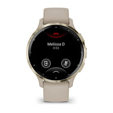Load image into Gallery viewer, Garmin Venu 3S - Soft Gold Stainless Steel Bezel with French Grey Case and Silicone Band
