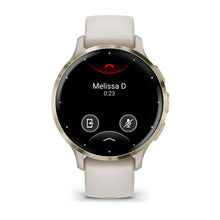 Load image into Gallery viewer, Garmin Venu 3S - Soft Gold Stainless Steel Bezel with Ivory Case and Silicone Band