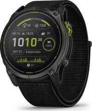 Load image into Gallery viewer, Garmin Enduro 3 – 51 mm Solar, Sapphire Carbon gray DLC titanium with black UltraFit nylon strap