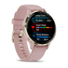 Load image into Gallery viewer, Garmin Venu 3S - Soft Gold Stainless Steel Bezel with Dust Rose Case and Silicone Band