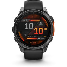 Load image into Gallery viewer, Garmin fenix 8 - 47mm AMOLED Slate gray with black silicone band