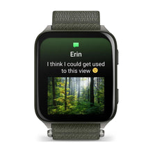 Load image into Gallery viewer, Garmin Venu X1 - Moss w/titanium caseback &amp; moss ComfortFit nylon band