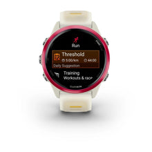 Load image into Gallery viewer, Garmin Forerunner 570 - 42mm Raspberry Aluminum with Translucent Bone/Mango Band