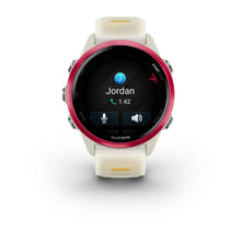 Load image into Gallery viewer, Garmin Forerunner 570 - 42mm Raspberry Aluminum with Translucent Bone/Mango Band