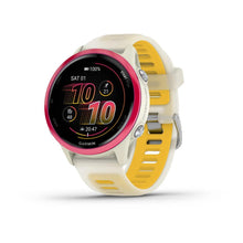 Load image into Gallery viewer, Garmin Forerunner 570 - 42mm Raspberry Aluminum with Translucent Bone/Mango Band