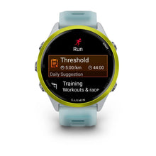 Load image into Gallery viewer, Garmin Forerunner 570 - 47mm Amp Yellow Aluminum with Translucent Whitestone/Turquoise Band