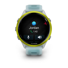 Load image into Gallery viewer, Garmin Forerunner 570 - 47mm Amp Yellow Aluminum with Translucent Whitestone/Turquoise Band