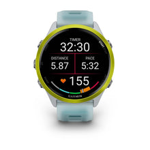 Load image into Gallery viewer, Garmin Forerunner 570 - 47mm Amp Yellow Aluminum with Translucent Whitestone/Turquoise Band