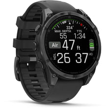 Load image into Gallery viewer, Garmin fenix 8 - 47mm AMOLED Slate gray with black silicone band