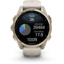 Load image into Gallery viewer, Garmin fenix 8 - 43mm AMOLED Sapphire Soft gold with fog gray/dark sandstone silicone band