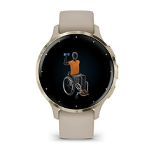 Load image into Gallery viewer, Garmin Venu 3S - Soft Gold Stainless Steel Bezel with French Grey Case and Silicone Band