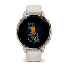 Load image into Gallery viewer, Garmin Venu 3S - Soft Gold Stainless Steel Bezel with Ivory Case and Silicone Band