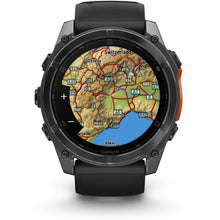 Load image into Gallery viewer, Garmin fenix 8 - 51mm AMOLED Slate gray with black silicone band