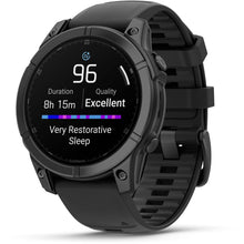 Load image into Gallery viewer, Garmin fenix E – 47 mm AMOLED Slate gray steel with black silicone band