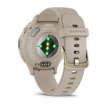 Load image into Gallery viewer, Garmin Venu 3S - Soft Gold Stainless Steel Bezel with French Grey Case and Silicone Band