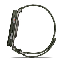 Load image into Gallery viewer, Garmin Venu X1 - Moss w/titanium caseback &amp; moss ComfortFit nylon band