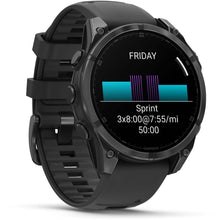 Load image into Gallery viewer, Garmin fenix 8 - 47mm AMOLED Slate gray with black silicone band