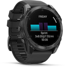Load image into Gallery viewer, Garmin fenix 8 - 51mm AMOLED Slate gray with black silicone band