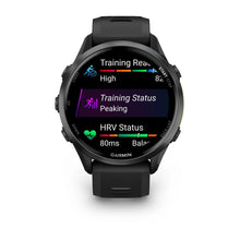 Load image into Gallery viewer, Garmin Forerunner 970 - Carbon grey dlc titanium with black case and black/translucent whitestone band