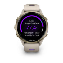 Load image into Gallery viewer, Garmin Forerunner 970 - Soft gold titanium with french grey case and french grey/translucent indigo band