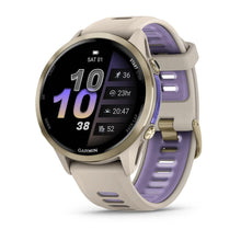 Load image into Gallery viewer, Garmin Forerunner 970 - Soft gold titanium with french grey case and french grey/translucent indigo band