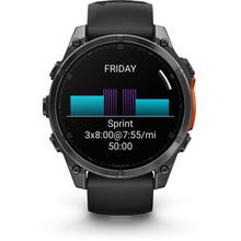 Load image into Gallery viewer, Garmin fenix 8 - 47mm AMOLED Slate gray with black silicone band