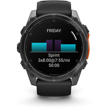 Load image into Gallery viewer, Garmin fenix 8 - 51mm AMOLED Slate gray with black silicone band