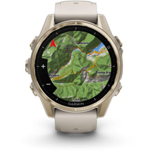 Load image into Gallery viewer, Garmin fenix 8 - 43mm AMOLED Sapphire Soft gold with fog gray/dark sandstone silicone band