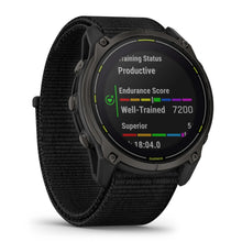 Load image into Gallery viewer, Garmin Enduro 3 – 51 mm Solar, Sapphire Carbon gray DLC titanium with black UltraFit nylon strap