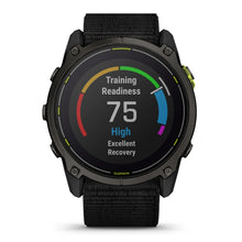 Load image into Gallery viewer, Garmin Enduro 3 – 51 mm Solar, Sapphire Carbon gray DLC titanium with black UltraFit nylon strap