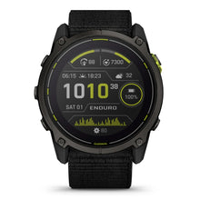 Load image into Gallery viewer, Garmin Enduro 3 – 51 mm Solar, Sapphire Carbon gray DLC titanium with black UltraFit nylon strap