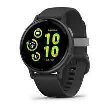 Load image into Gallery viewer, Garmin Vivoactive 5 - Slate Aluminum Bezel with Black Case and Silicone Band