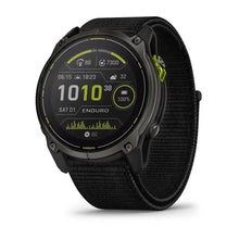 Load image into Gallery viewer, Garmin Enduro 3 – 51 mm Solar, Sapphire Carbon gray DLC titanium with black UltraFit nylon strap