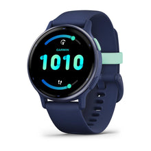 Load image into Gallery viewer, Garmin Vivoactive 5 - Metallic Navy Aluminum Bezel with Navy Case and Silicone Band