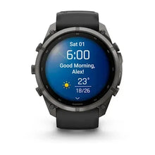 Load image into Gallery viewer, Garmin fenix 9 Pro - 51mm - Carbon Gray DLC Titanium with Black/Pebble Gray Silicone Band