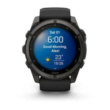 Load image into Gallery viewer, Garmin fenix 9 - 51mm - Carbon Gray DLC Titanium with Black Silicone Band